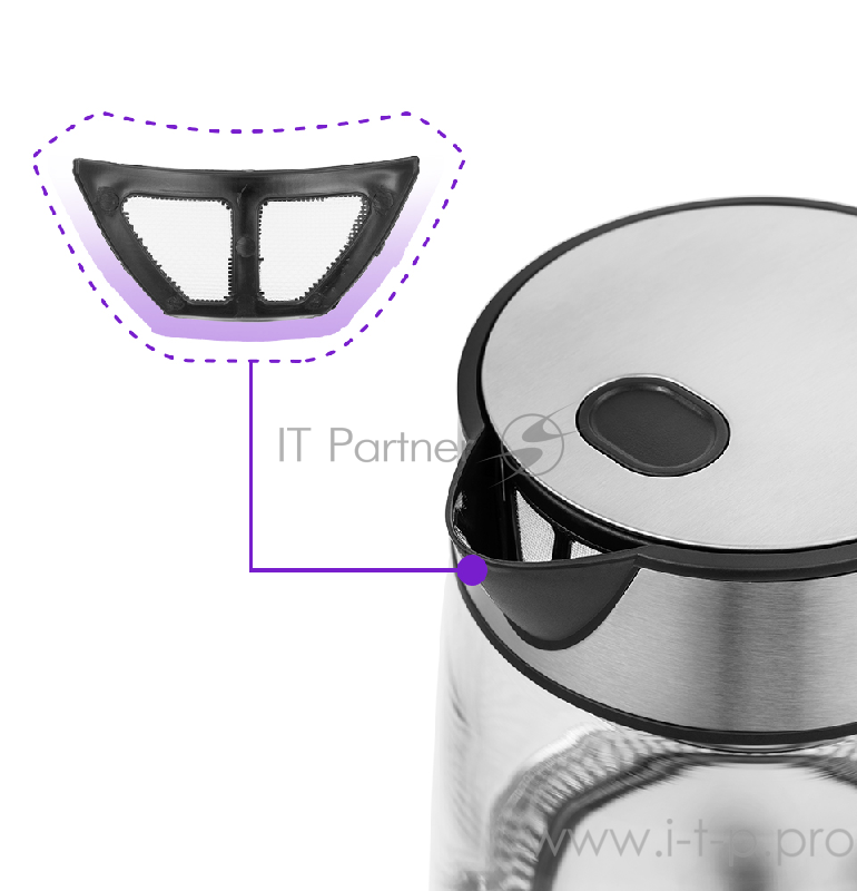 Чайник Kitfort КТ-6105 Мощность 1850–2200 Вт.Ёмкость 1,7 л.Режимы нагрева 100 °С