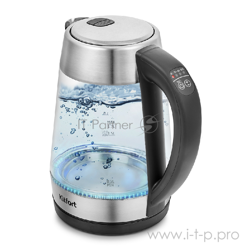 Чайник Kitfort КТ-6107 Мощность 1850–2200 Вт.Ёмкость 1,7 л.Режимы нагрева от 40 до 90 °С.