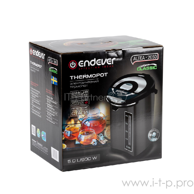 Электрический термопот Endever Altea 2050 Мощность 900 Вт, резервуар для воды-5л