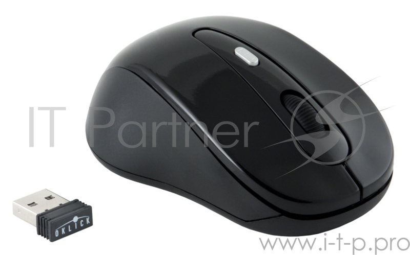 Мышь Oklick 435MW черный оптическая (1600dpi) беспроводная USB (3but)