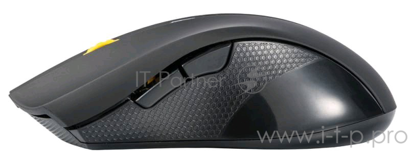 Мышь Oklick 495MW черный/золотистый Мышь оптическая (1600dpi) беспроводная USB (6but)