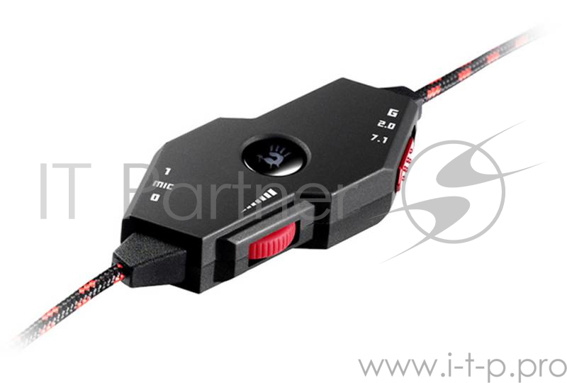 Наушники A4 G501, черно-красные {Наушники с микрофоном, 2.2м}