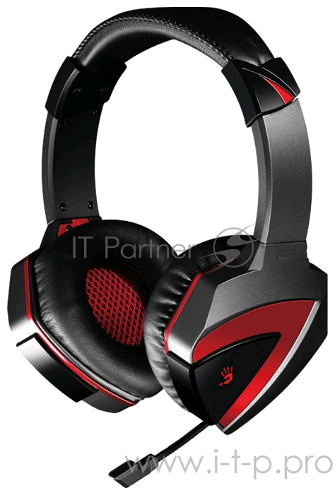 Наушники A4 G501, черно-красные {Наушники с микрофоном, 2.2м}