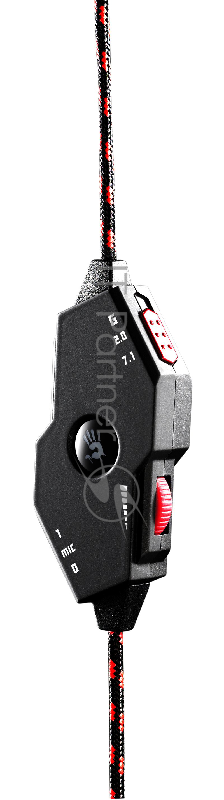 Наушники A4 G501, черно-красные {Наушники с микрофоном, 2.2м}