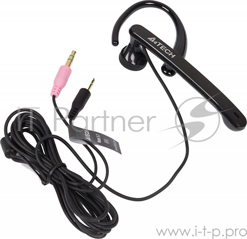 Наушники с микрофоном A4 S-7-1 черный 2м вкладыши в ушной раковине