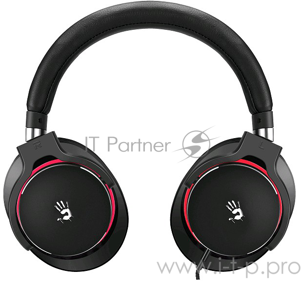 Наушники с микрофоном A4 Bloody M550 черный/красный 1.2м мониторы оголовье
