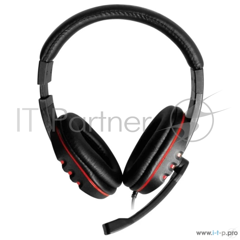 Гарнитура Oklick HS-L380G черный/красный 1.8м мониторы оголовье (JD-032)