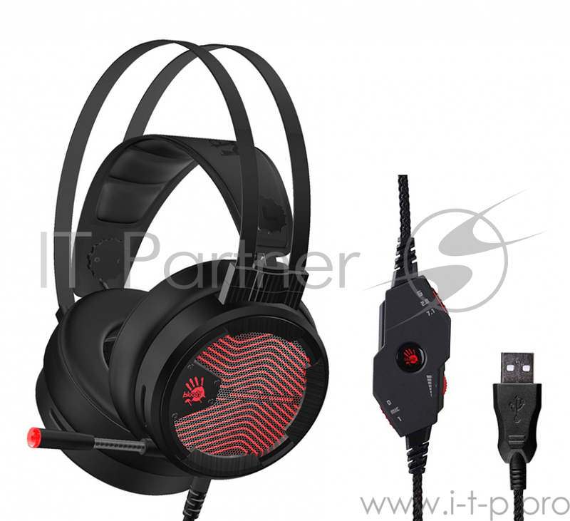 Наушники с микрофоном A4 M620T черный 1.8м мониторы оголовье