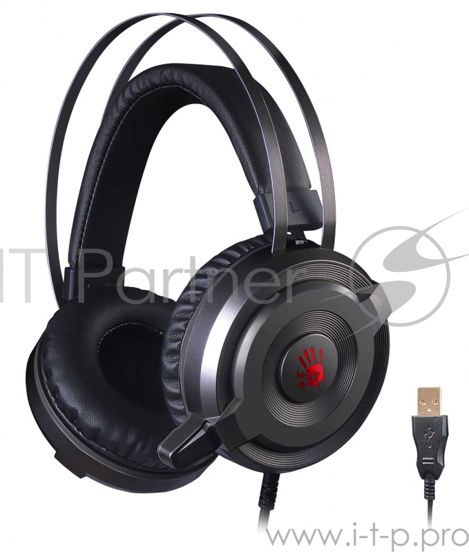 Наушники с микрофоном A4 Bloody G520 черный/серый 1.8м мониторы оголовье (G520)