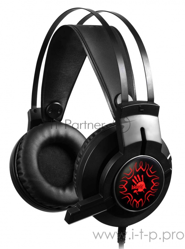 Наушники с микрофоном A4 Bloody J437 черный 1.8м мониторные USB оголовье (J437)