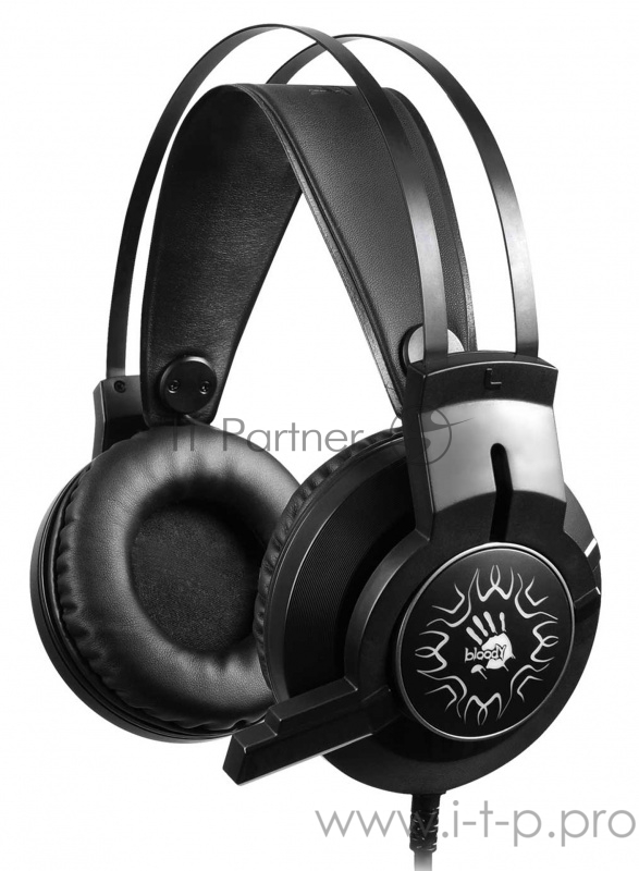 Наушники с микрофоном A4 Bloody J437 черный 1.8м мониторные USB оголовье (J437)