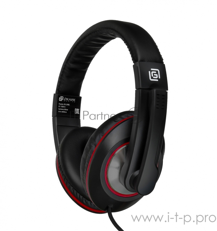 Гарнитура Oklick HS-L390G DRAGON black/red 1.8m (JD-728S)