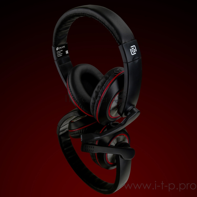 Гарнитура Oklick HS-L390G DRAGON black/red 1.8m (JD-728S)