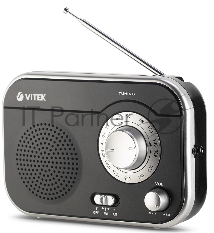 Радиоприемник VITEK VT-3593 (BK) Выходная мощность 1 вт.Динамики 1.Тип батареек UM-2/C