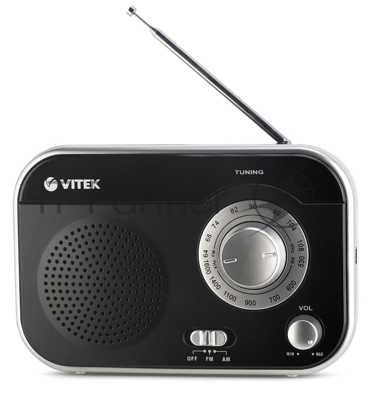 Радиоприемник VITEK VT-3593 (BK) Выходная мощность 1 вт.Динамики 1.Тип батареек UM-2/C