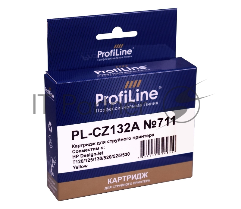 Картридж PL-CZ132A №711 для принтеров HP DESIGNJET T120/T520 Yellow ProfiLine