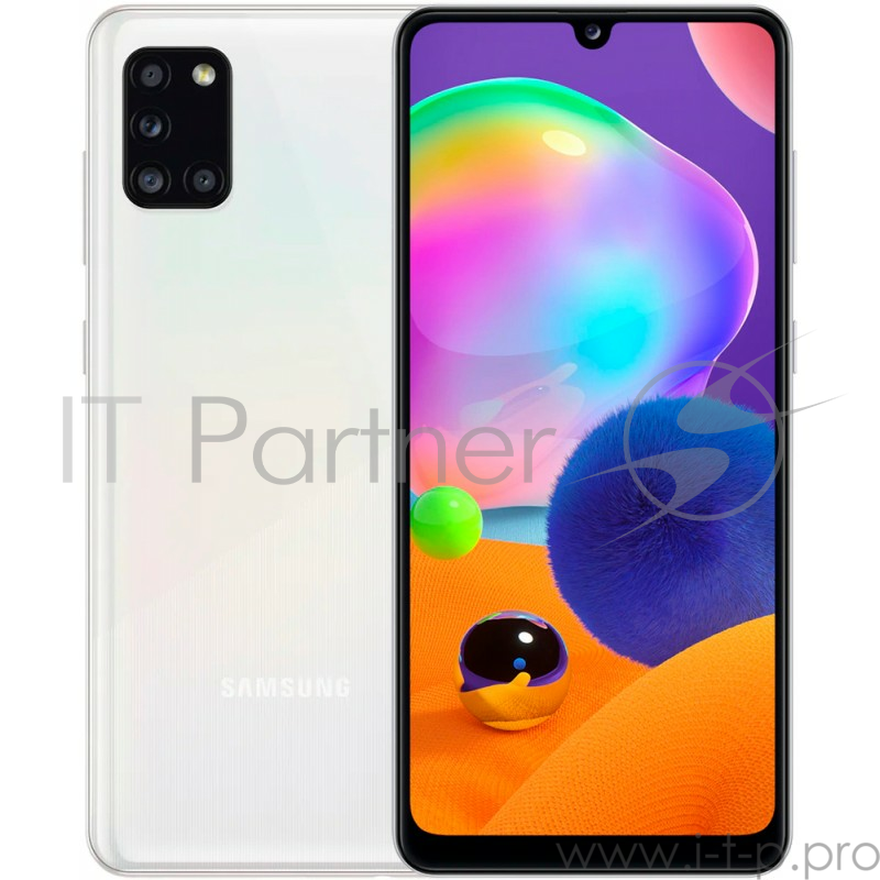 Смартфон Samsung SM-A315F Galaxy A31 64Gb 4Gb белый моноблок 3G 4G 2Sim 6.4 1080x2400 Android 10 48Mpix 802.11 a/b/g/n/ac NFC GPS GSM900/1800 GSM190