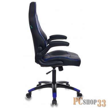 Кресло игровое Бюрократ VIKING-2/BL+BLUE черный/синий искусственная кожа