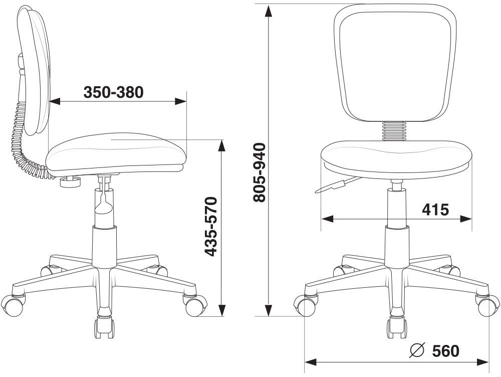 Кресло детское Бюрократ CH-W204NX/15-118 салатовый 15-118 (пластик белый)