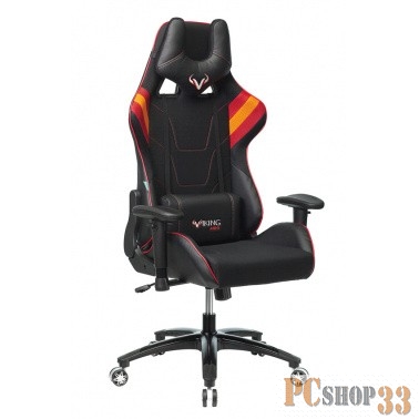 Кресло игровое Бюрократ VIKING 4 AERO RED две подушки черный/красный искусст.кожа/ткань