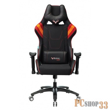 Кресло игровое Бюрократ VIKING 4 AERO RED две подушки черный/красный искусст.кожа/ткань