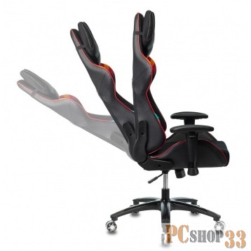 Кресло игровое Бюрократ VIKING 4 AERO RED две подушки черный/красный искусст.кожа/ткань