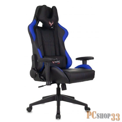 Кресло игровое Бюрократ VIKING 5 AERO BLUE черный/синий искусственная кожа