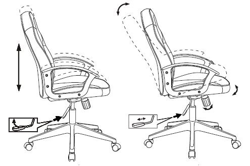 Кресло игровое Бюрократ VIKING-11/BLACK черный искусст.кожа/ткань