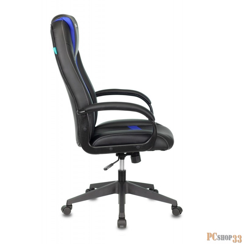 Кресло игровое Бюрократ VIKING-8N/BL-BLUE черный/синий искусственная кожа