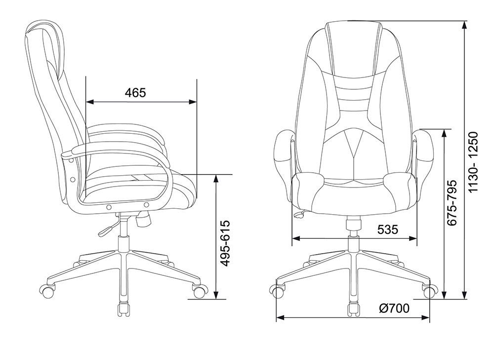 Кресло игровое Бюрократ VIKING-8N/BL-YELL черный/желтый искусственная кожа