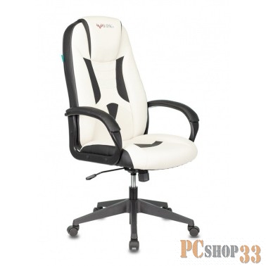 Кресло игровое Бюрократ VIKING-8N/WH-BLACK белый/черный искусственная кожа