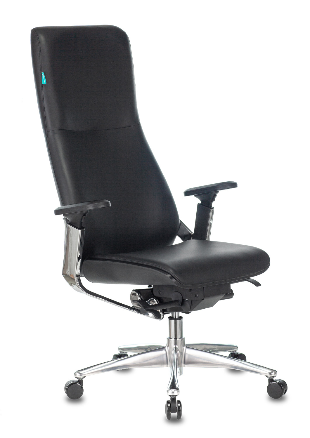 Кресло руководителя Бюрократ _ARTI/BLACK черный кожа крестовина алюминий
