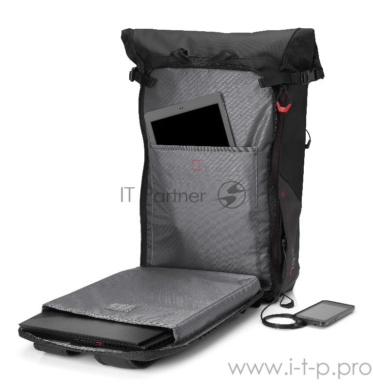 Сумка для ноутбука 15 HP OMEN TCT 15 Rolltop черный (7MT83AA)