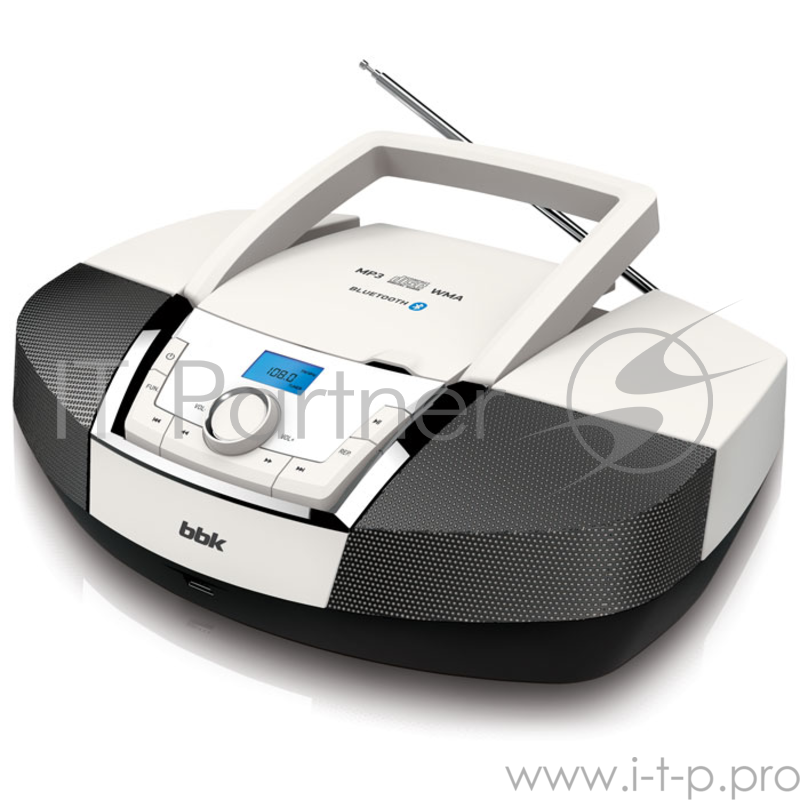 Магнитола BBK BX519BT белый/металлик