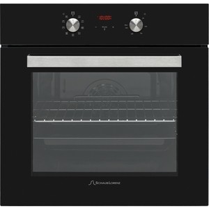 Встраиваемая электрическая духовка Schaub Lorenz 595х595х575 мм, Электрический независимый духовой шкаф, Объем 65 л, Класс А, 9 режимов, Конвекция,Гриль, Цифровой программатор с сенсорным интерфейсом, Металлические переключатели, Материал панели - за