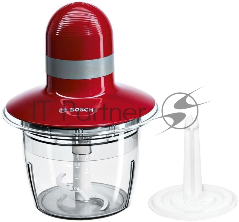 Измельчитель электрический Bosch MMR08R2 0.8л. 400Вт красный