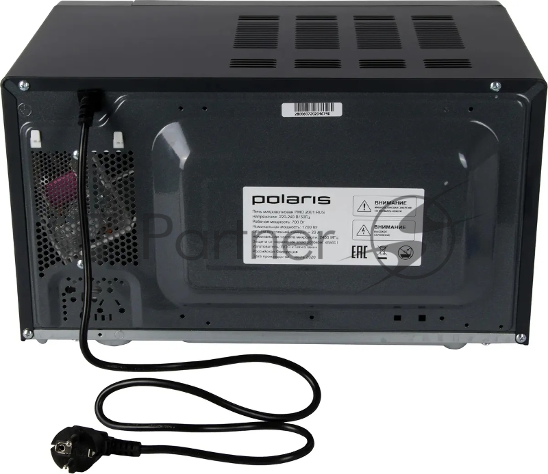 Микроволновая печь Polaris PMO 2001 RUS, соло, 20 л, Графитовый
