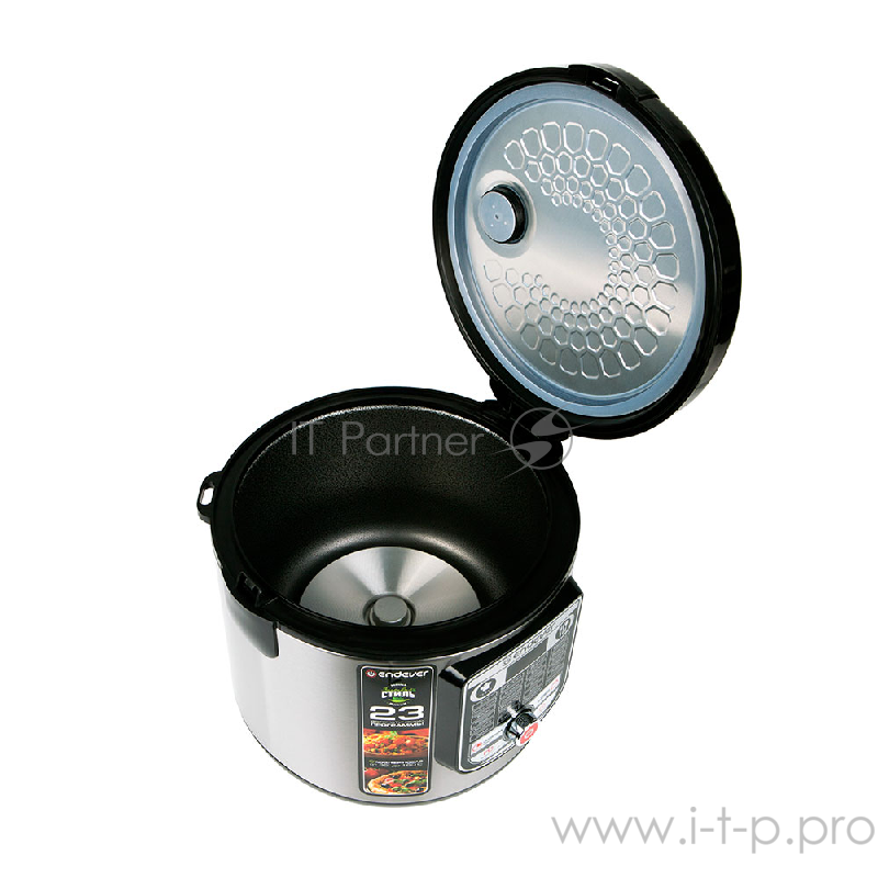 Мультиварка Endever Vita-60, 860 Вт., чаша 5 л., 23 программы + Мастер-повар, таймер 24 ч., черный/сталь