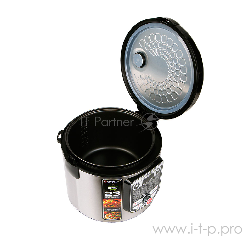 Мультиварка Endever Vita-60, 860 Вт., чаша 5 л., 23 программы + Мастер-повар, таймер 24 ч., черный/сталь