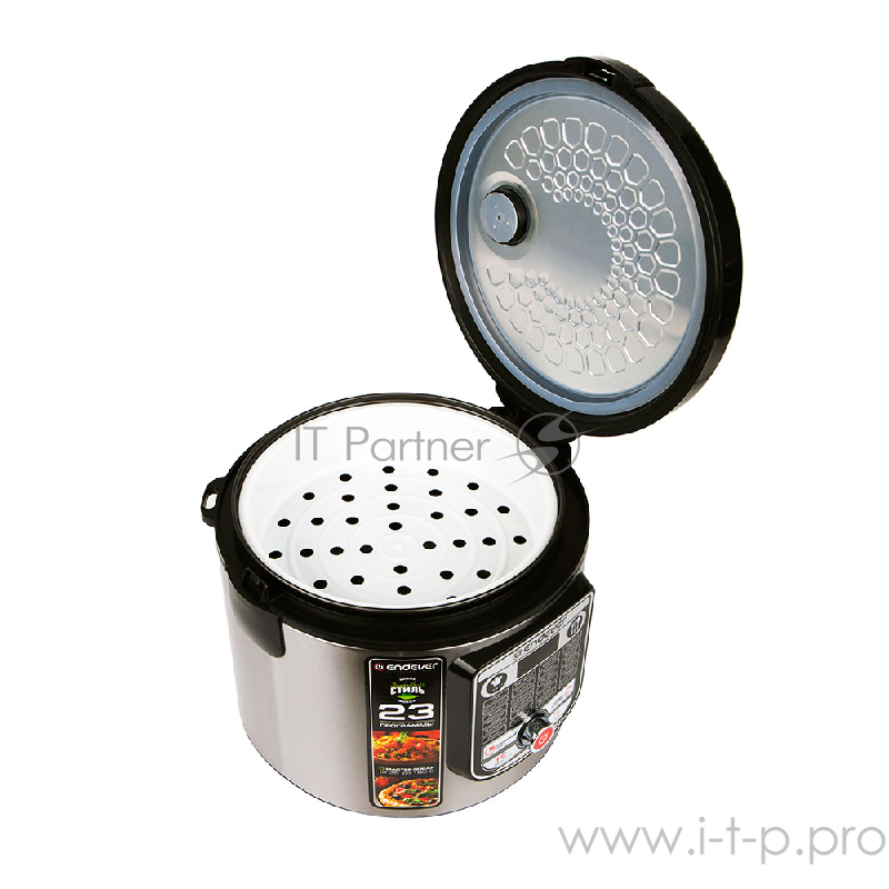 Мультиварка Endever Vita-60, 860 Вт., чаша 5 л., 23 программы + Мастер-повар, таймер 24 ч., черный/сталь