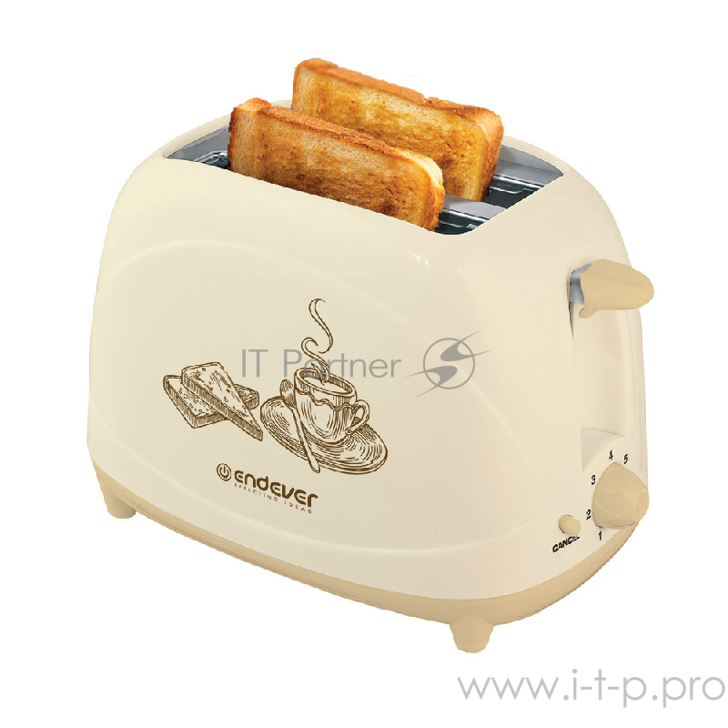 Тостер Endever Skyline ST-108, бежевый
