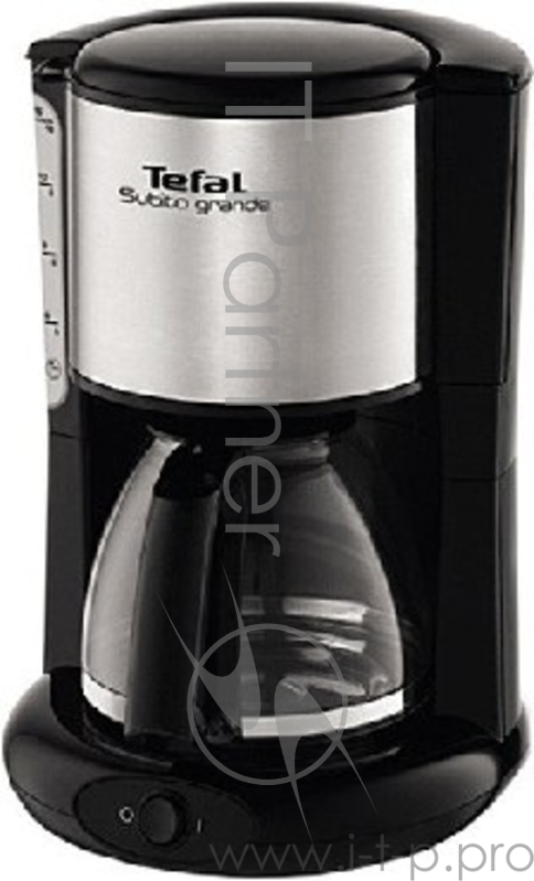 Кофеварка капельная Tefal CM361838 1000Вт серебристый/черный