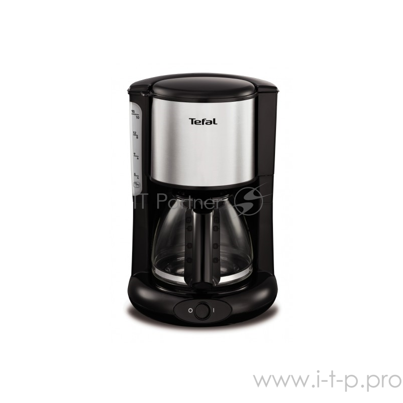Кофеварка капельная Tefal CM361838 1000Вт серебристый/черный