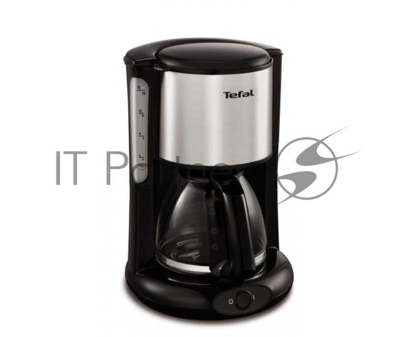 Кофеварка капельная Tefal CM361838 1000Вт серебристый/черный