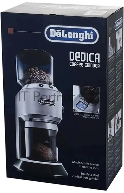 Кофемолка Delonghi KG521.M 150Вт сист.помол.:ротац.нож вместим.:350гр черный