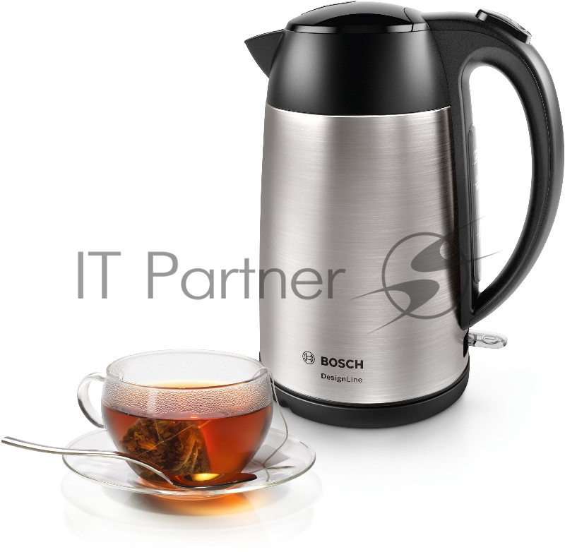 Чайник электрический Bosch TWK3P420 1.7л. 2400Вт черный (корпус: нержавеющая сталь)
