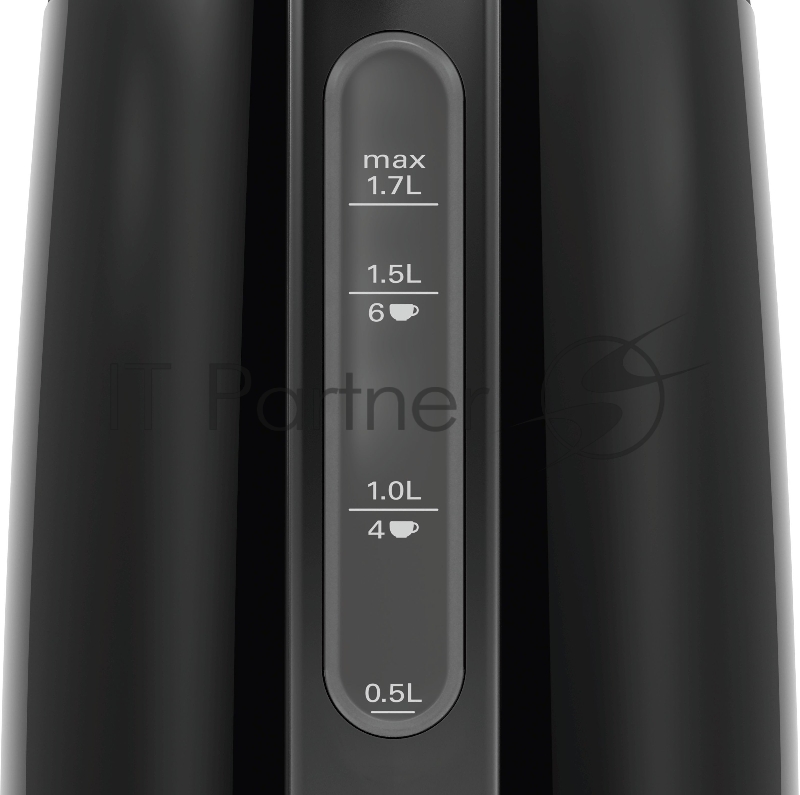 Чайник электрический Bosch TWK3P423 1.7л. 2400Вт черный (корпус: нержавеющая сталь)