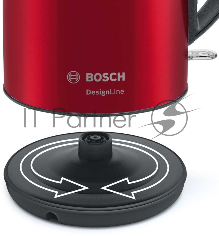 Чайник электрический Bosch TWK3P424 1.7л. 2400Вт красный (корпус: нержавеющая сталь)