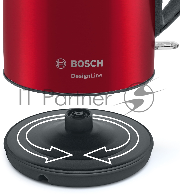 Чайник электрический Bosch TWK3P424 1.7л. 2400Вт красный (корпус: нержавеющая сталь)