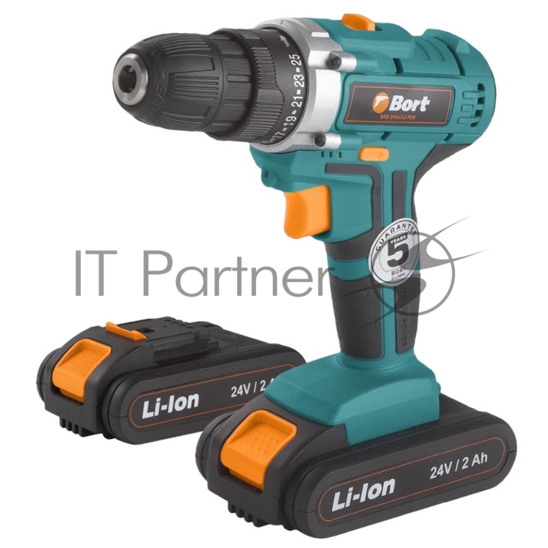 Дрель-шуруповерт BORT аккум BAB-24Ux2Li-FDK